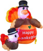 Turkey In Pumpkin With Baby Turkey Thanksgiving Inflatable